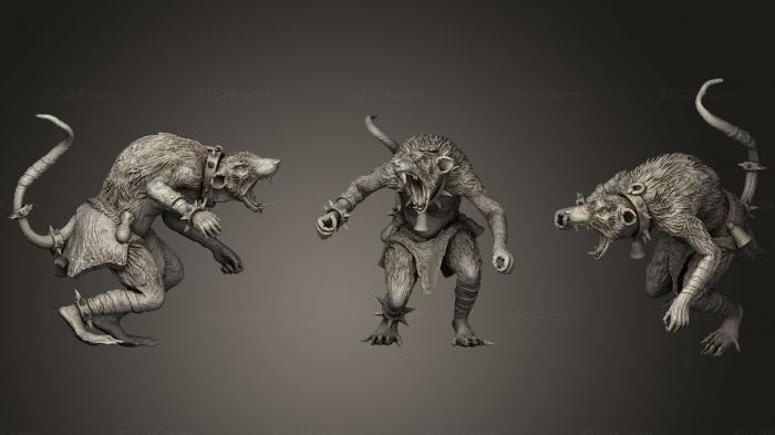 Figurines heroes, monsters and demons (Moulder Slave11, STKM_1022) 3D models for cnc